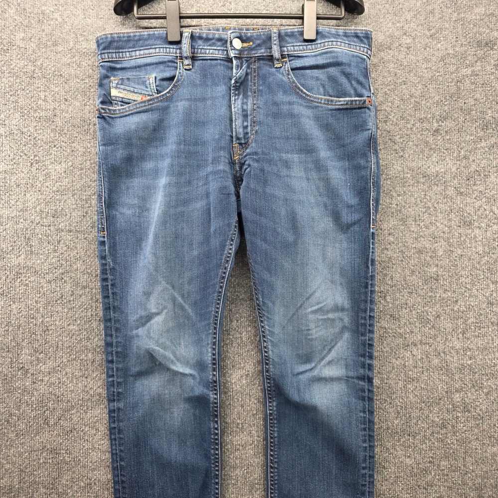 Diesel Thommer Slim Skinny Jeans Mens 32x30 Blue Stretch Denim 082AY Wash